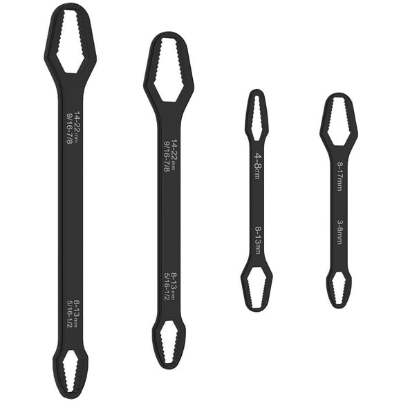 Pluokvzr 4Pcs Wrench Set Double-head Torx Multifunctional Self-tightening Wrench for Car Bicycle Repair