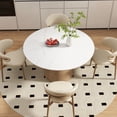 thumbnail image 3 of FFZ 20" inch Round Tempered Glass Table Top Marble White Dining Coffee, 3 of 13