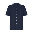 thumbnail image 3 of zfhfof Mens Cotton Linen Cuban Guayabera Shirt Casual Short Sleeve Button Down Shirts Summer Beach Tops, 3 of 5