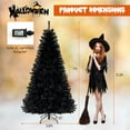 thumbnail image 3 of Gymax 7 Halloween Tree Artificial Decoration Tree w/1040 Branch Tips 6 Lighting Modes, 3 of 9