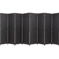 thumbnail image 5 of Legacy Decor Fiber Weave Design 8 Panel Room Divider, 71" Tall, Black, 5 of 5