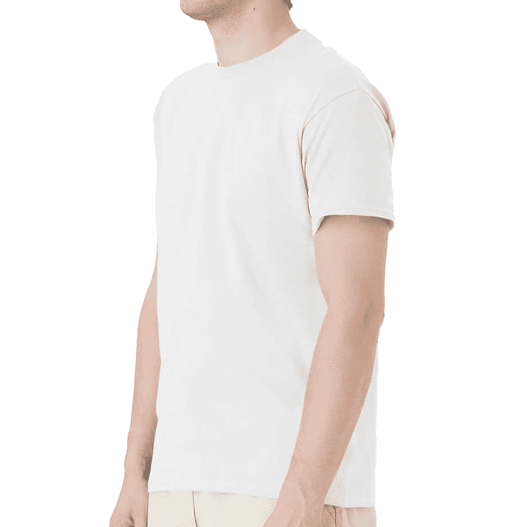HANES Short Sleeve T-Shirt For Men - 2XL Size | 100% Cotton 6 Pack