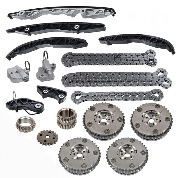 Woudy Timing Chain Kit with Cam Phaser, Water Pump & Tool for Lincoln Ford F150 MKX 2.7L 164Cu