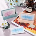 thumbnail image 5 of yeuweold (Pink, Light Blue)2 Pieces Business Card Holder for Desk Modern Plastic Name Card Case Display Stand Tabletop Business Card Rack for Women and Men, 5 of 5