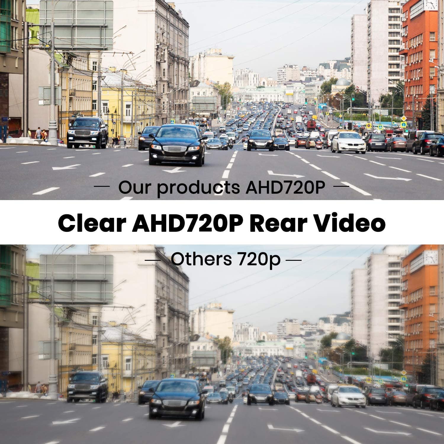 AUTO-VOX D5PRO Dual Dash Cam Front and Rear G-Sensor Built-in Super Capacitor,Two Ways Installation,140° Wide Angle Motion Detect and Parking Monitor 1520P Car Dashboard Camera Recorder 