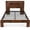 Rustic Brown, variant on Zimtown Twin Bed Frame with Storage Headboard, Platform Bed with LED and Charging Station, Rustic Brown
