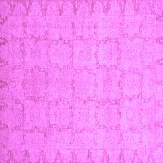 Ahgly Company Indoor Square Oriental Purple Traditional Area Rugs, 7' Square