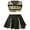 A Black, variant on Aislor Girls Cheer Leader Uniform Cheerleading Halloween Cosplay Outfits Red 6