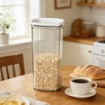 thumbnail image 4 of Transparent Airtight Food Storage Containers, Plastic Kitchen Jars for Snacks, Grains, Pantry Organization, Set of 4, 4 of 6