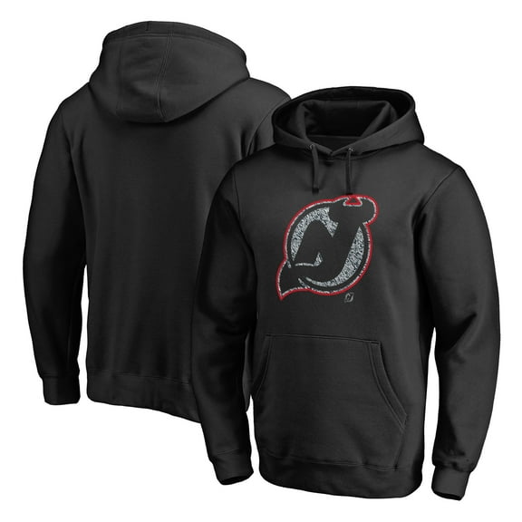 Men's Black New Jersey Devils Static Logo Pullover Hoodie