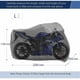 thumbnail image 3 of Garaje para motos, lona para motos, garaje plegable para motos, lona para motos, funda protectora exterior e interior para scooters Harley-Davidson, Honda, Suzuki (negro, L (220x95x110 cm)), 3 of 6