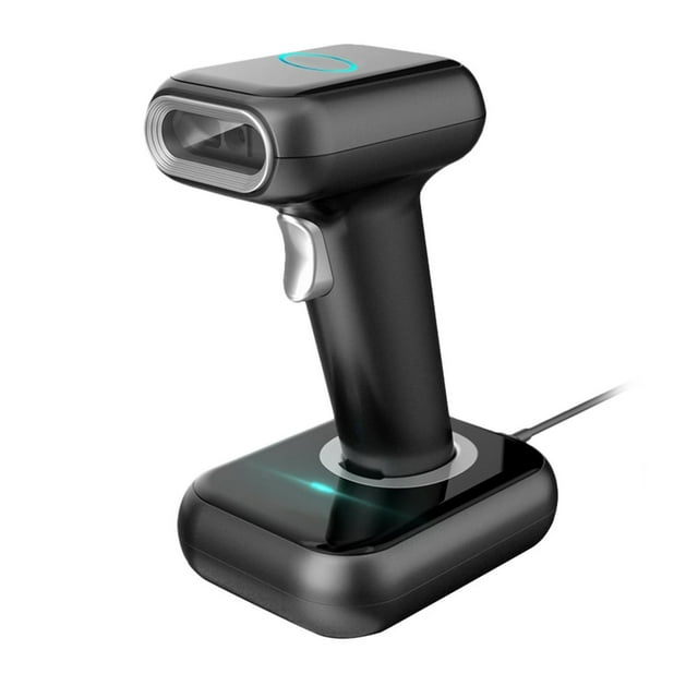 High Speed Barcode Scanner 1D/2D/QR Code Scanner 2.4G Wireless & USB Wired Bar Code Reader with Multi-Functional Base Compatible with Windows Android Linux for Supermarket Retail Library