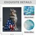 thumbnail image 3 of Diamond Art Kit for Adults, Dog Wrapped In Starry Flag Diamond Painting for Adults Beginners, 5D DIY Diamond Art Painting Kits, Colorful Diamond Painting Craft for Home Decor 12x16, 3 of 7