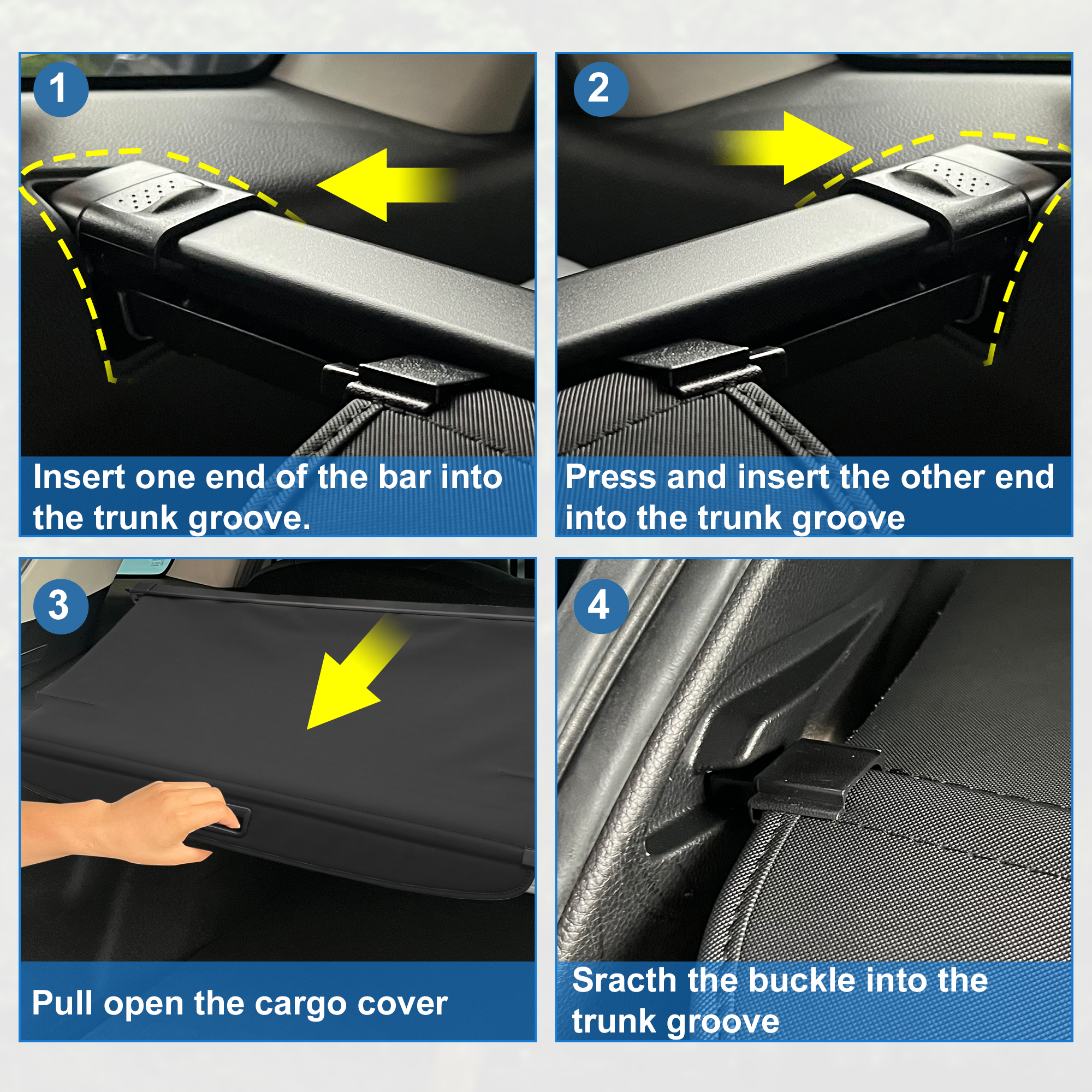 Unique Bargains Retractable Cargo Cover for Genesis GV70 2022-2023 Waterproof Shade