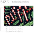 thumbnail image 2 of Christmas Candy Cane and Holly Fir Branch Small Area Rug, Non-Slip Door Mat Indoor Floor Mat, Washable Kitchen Rug Entrance DMat for Bedroom Living Room, 2 of 7