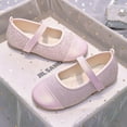 thumbnail image 6 of Fesfesfes Princess Style Comfortable Low Heel Dress Footwear for Girls,Cute Crystal Bow Dress Shoes with Pearl Details for Holiday and Wedding Events(Pink#3,5.5-6 Years), 6 of 7