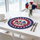 thumbnail image 5 of CaiYueKe Independence Day Placemats Set of 4, 14x14 inch Round Printed Non Slip Placemats, Patriotic Red White Blue Stars Table Mats, Washable Heat Resistant Kitchen Dining Decor, 5 of 8