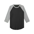 thumbnail image 3 of Men's Basic Raglan 3/4 Sleeve Tee Shirts Baseball Solid Athletic Crew Neck, 3 of 5