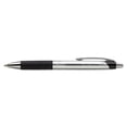 thumbnail image 2 of Comfort Grip Ballpoint Pen, Retractable, Medium 1 Mm, Black Ink, Silver Barrel, Dozen | Bundle of 10 Dozen, 2 of 2