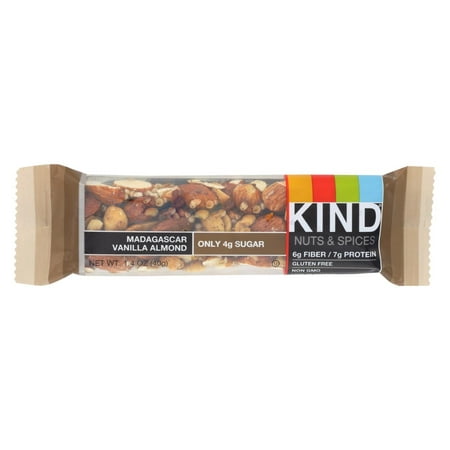 Nuts And Spices Bar Madagascar Vanilla Almond 1.4 Oz 12/box | Bundle of 5 Boxes