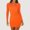 Orange, variant on Women Dresses Solid Sexy Long Sleeved Leisure Dresses Round neck Fashion Dresses Orange Trendy Skirt Size L