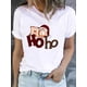 thumbnail image 1 of Camiseta de manga corta con estampado de corazón de amor de vino para mujer, ropa de Navidad, moda de Año Nuevo, Camisetas básicas, camisetas gráficas, 1 of 5