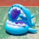 thumbnail image 2 of Anillo de natación flotante de tiburón para asiento de piscina de bebé, boya de piscina inflable para niños con dosel inflable ajustable para bebés de 6 a 36 meses TUNC  Sencillez, 2 of 5
