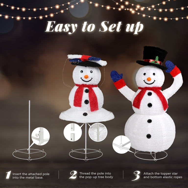 Ktaxon 4FT Large Holiday Yard Decor - LED Lighted Snowman with Ktaxon 4FT Large Holiday Yard Decor - LED Lighted Snowman with