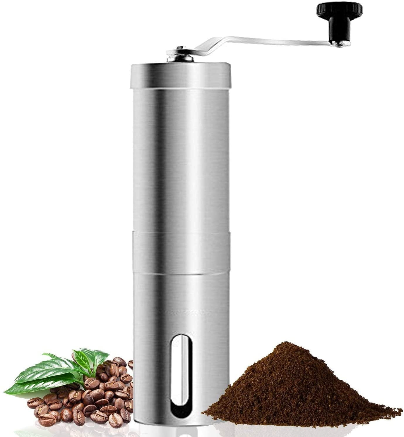 LNKOO Manual Coffee Grinder, Ceramic Burr Coffee Grinder with