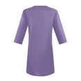 thumbnail image 6 of Duoif Shirts for Women, Womens Tunics to Wear with Leggings Summer 3/4 Length Sleeve V Neck Tshirts with Pockets Long Blouses Casual Womens Tops Purple L, 6 of 7