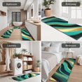 thumbnail image 5 of Teal Gold Marble Pattern Kitchen Rugs Sets Of 3,Kitchen Runner Rugs Non Skid Washable,Decorative Kitchen Floor Mats for Kitchen,Sink,Laundry,17"x30"+ 17"x47" + 17"x59", 5 of 6