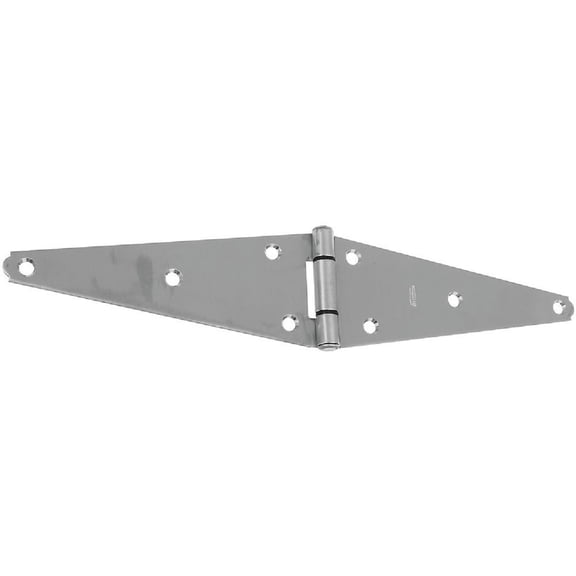 National Hardware Stanley National N342-493# 8" Stainless Steel Hvy Strap Hinge — Standard Mounting Hardware, Drop-In Replacement