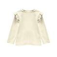 thumbnail image 5 of KyCheLot Little Girls Tshirts Dressy Ruffle Long Sleeve Crewneck Breathable Cotton Blouse for 1-10 Years, 5 of 5