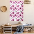 thumbnail image 2 of Watercolor Tapestry, Flowering Orchid Branches Spring Time Feng Shui Inspired Bouquet, Wall Hanging for Bedroom Living Room Dorm Decor, 40W X 60L Inches, Fuchsia Cocoa Pale Orange, by Ambesonne, 2 of 5