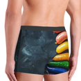 thumbnail image 3 of Goofa Rainbow Sausages On Dark Slate Printed Men's Boxer Briefs Underwear, Moisture-Wicking Underwear, Trunk,Soft and Breathable Cotton Underwear-, 3 of 9