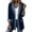 *Dark Blue, variant on ClodeEU Women's Denim Patchwork Knit Single Button Jacket with Pockets ,Casual Loose Fit Long Sleeve Coat ,Women's Plus L