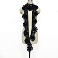 thumbnail image 5 of HJYCHN Women's Fashion Scarves Elegant Hand Floral Scarf Long Knitted Neck Warmer Soft Warm Decorative Scarfs for Women Black One Size, 5 of 5