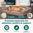 thumbnail image 5 of FurHaven Pet Products Luxe Fur & Performance Linen Orthopedic Sofa Pet Bed for Dogs & Cats - Woodsmoke, Jumbo, 5 of 9