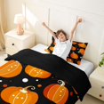 thumbnail image 3 of Homewish Autumn Fall Pumpkin Twin Duvet Cover,Halloween Themed Twin Bedding,Black Orange White,Black Reversible,2pcs,1 Duvet Cover and 1 Pillowcase, 3 of 6