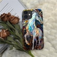 thumbnail image 6 of Punmada Compatible with iPhone 11 Matte Case For Girl Boy Full Body Protective Hard Shell Esthetics Pattern Colorful Stained Glass White Unicorn, 6 of 7