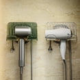 thumbnail image 2 of Soporte para secador de pelo, estante de baño antiperforaciones, soporte para secador de pelo montado en la pared (verde), 2 of 5