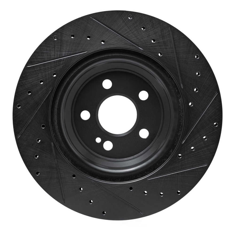 Dynamic Friction Company 633-63183L DFC Brake Rotor - Drilled And Slotted - Black