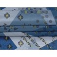 thumbnail image 4 of oneOone Velvet Medium Blue Fabric Triangle Geometric Sewing Craft Projects Fabric Prints By Yard 58 Inch Wide, 4 of 5