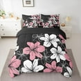 thumbnail image 2 of Homewish Cute Cartoon Floral 7-Piece Twin Bedding Sets,Country Natural Plant Bedding Comforter Set,Pink Black White Sheet Sets For Adult,Super Cozy Room Decor Reversible, 2 of 8