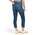 thumbnail image 2 of Nanette Lepore Women's Amour High Rise Destructed Denim Slim Boyfriend Jeans (Blue, 12), 2 of 4