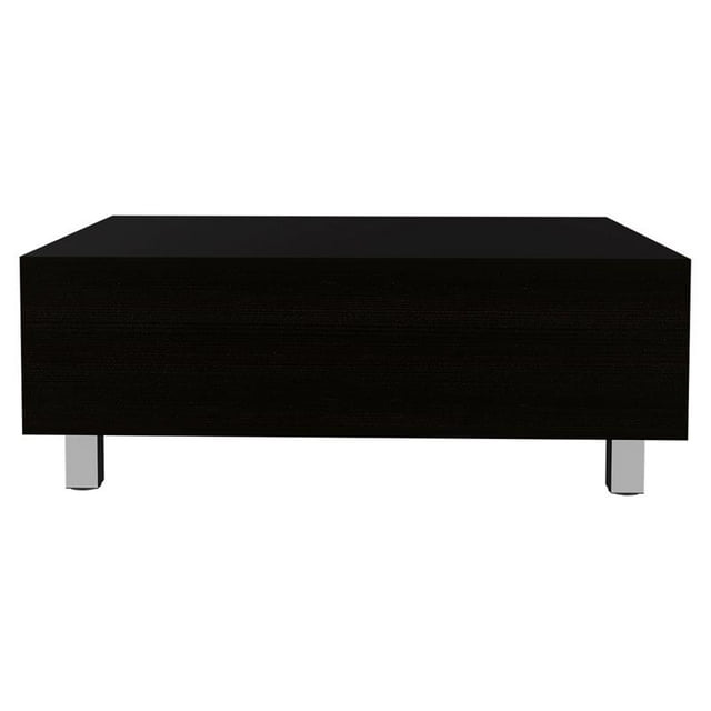 TUHOME Table Basse Relevable en Bois d'Ingénierie avec Rangement Dissimulé, Noir Gambia