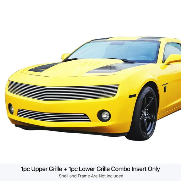 APS 2010-2013 Chevy Camaro LT V6 Stainless Steel Billet Grille horizontal billet