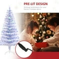 thumbnail image 5 of HOMCOM 5ft Tall Pre-Lit Douglas Fir Artificial Christmas Tree with Realistic Branches, Multi-Color LED Lights, Fiber Optics and 180 Tips - White/Blue, 5 of 10