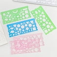 thumbnail image 3 of YAOMOBB Wavy Line Ruler Clear Geometric Drawing Ruler Set Multifunctional Easy to Use Protractor Straightedge, 3 of 7