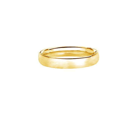 Ritastephens Sterling Silver Gold Tone Wedding Band 3mm, Size 10 for Men and Women